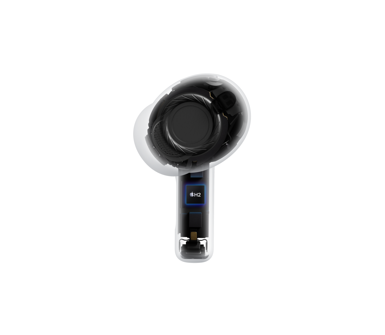 AirPods&nbsp;Pro&nbsp;3، سماعة رأس لاسلكية، شفافة، البنية الداخلية