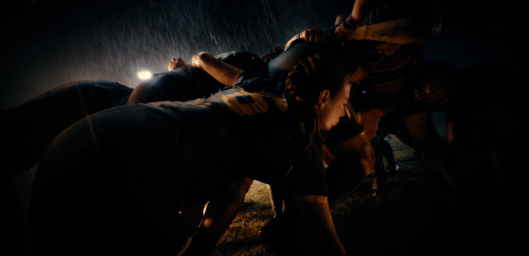 Regbio rungtynės, rodomos per „iPhone 17 Pro“