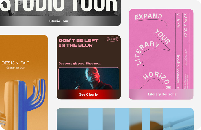 Series of colourful illustrations